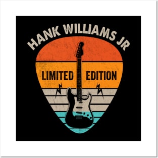 Vintage Hank Williams Jr Name Guitar Pick Limited Edition Birthday Posters and Art